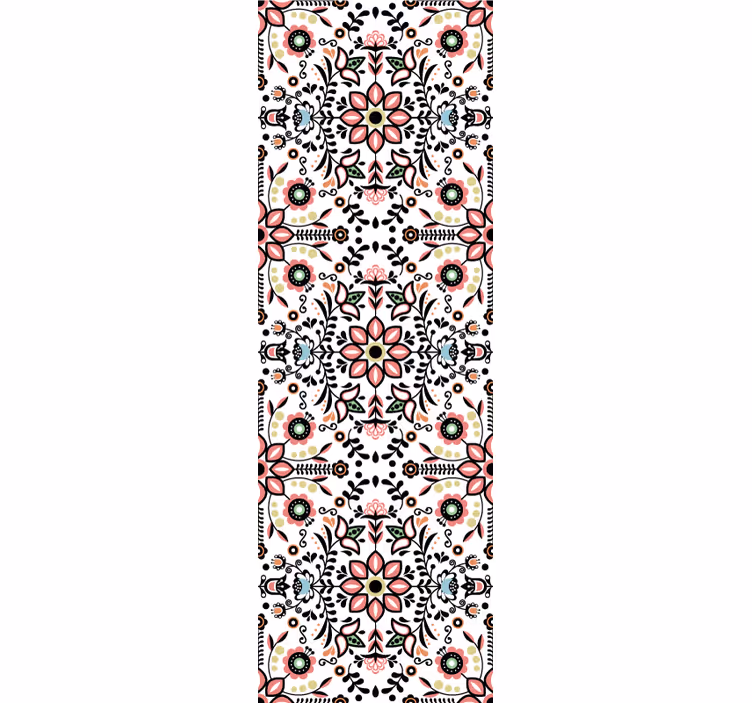 Ornamental Motif floral wallpaper - TenStickers