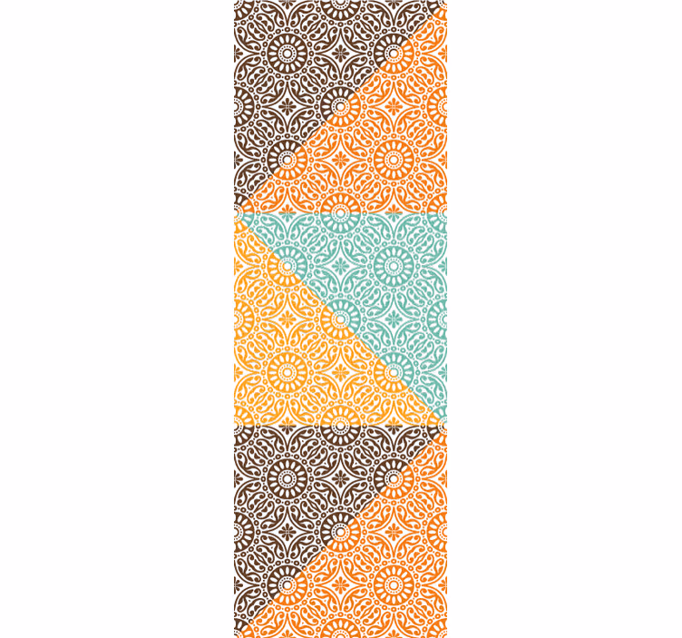 Psychedelic hippy mandala  Vintage Wallpaper - TenStickers