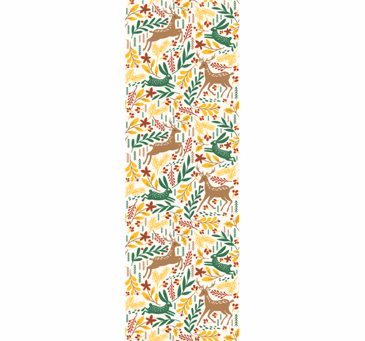 Forest Fauna Pattern animals wallpaper - TenStickers