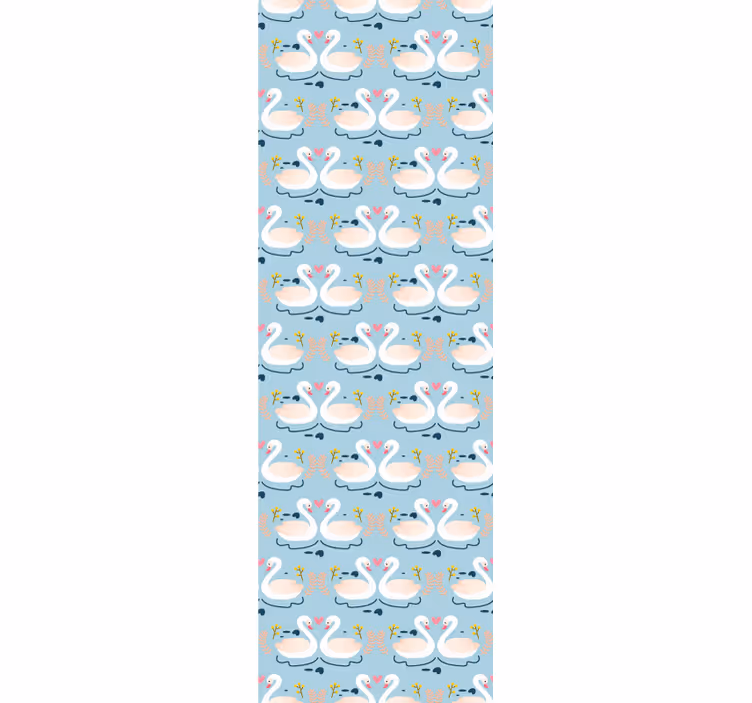 Swan Lake Pattern animals wallpaper - TenStickers