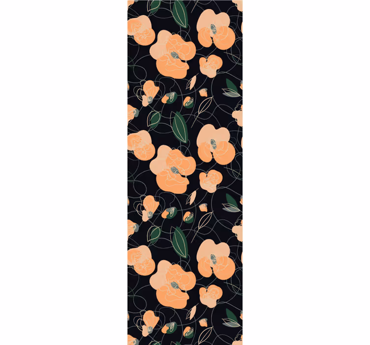 Botanical Blossom Pattern flowers wallpaper - TenStickers