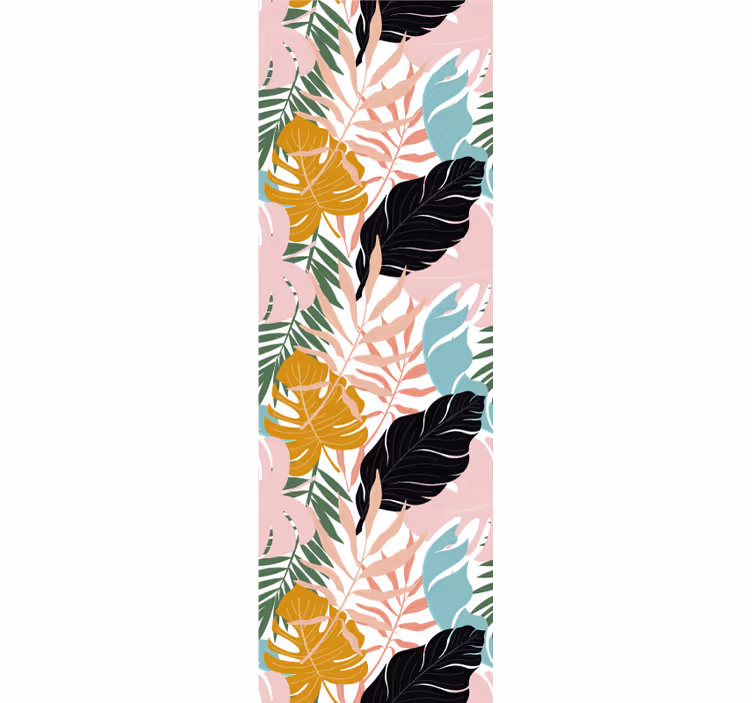 Exotic foliage assortment leaves wallpaper - TenStickers