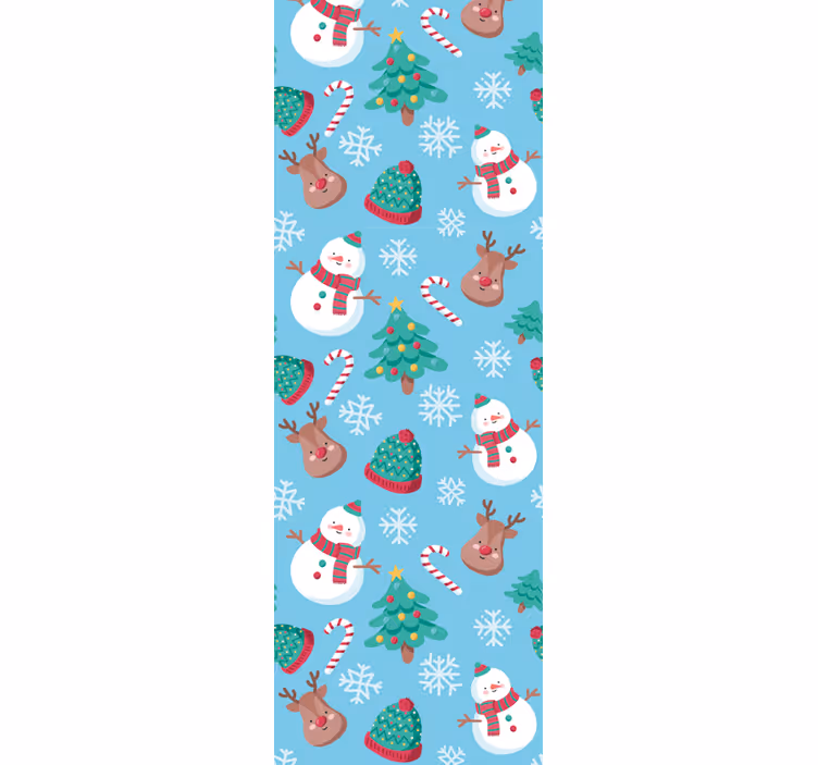 Festive Season Pattern holiday christmas wallpaper - TenStickers