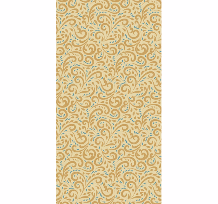 Hand drawn vintage floral pattern wallpaper - TenStickers