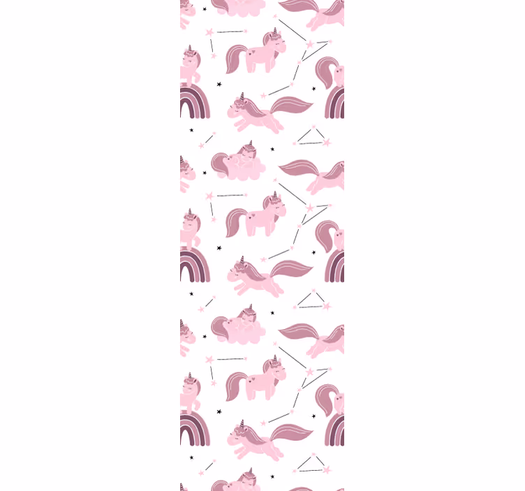 Unicorns with star constellations wallpaper - TenStickers