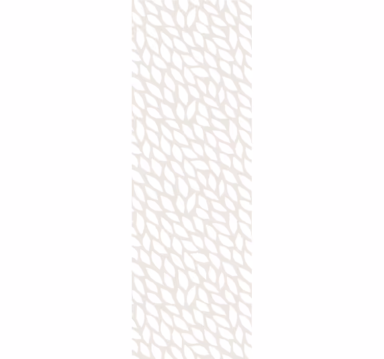 White leaves on grey modern wallpaper - TenStickers