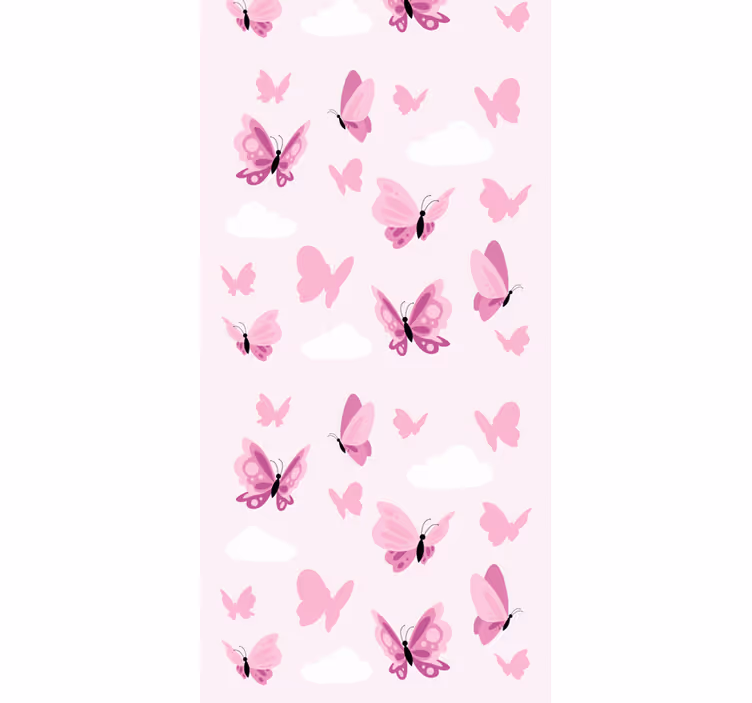 Minimalistic butterflies childrens wallpaper - TenStickers