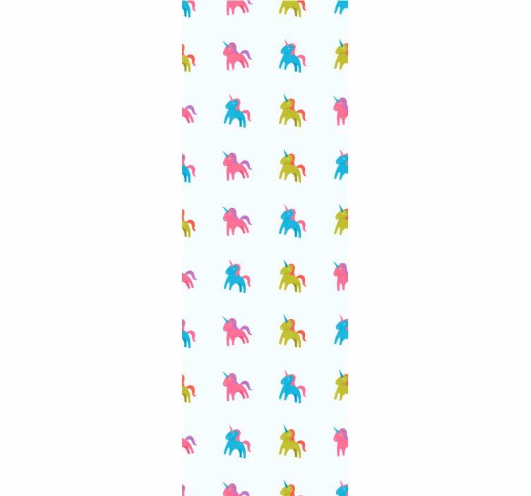 Colorful Unicorns animals wallpaper - TenStickers