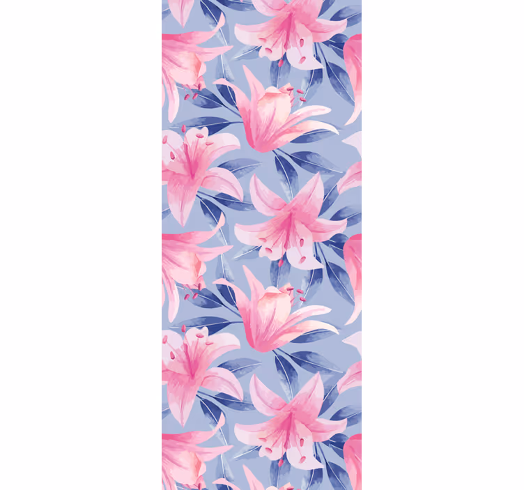 Elegant Lily Pattern floral wallpaper - TenStickers