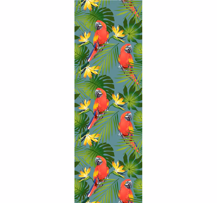 Tropical Parrot Display parrots wallpaper - TenStickers