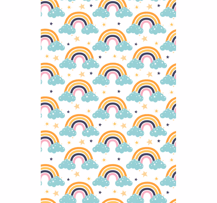 Rainbow Starry Sky wallpaper childrens room - TenStickers