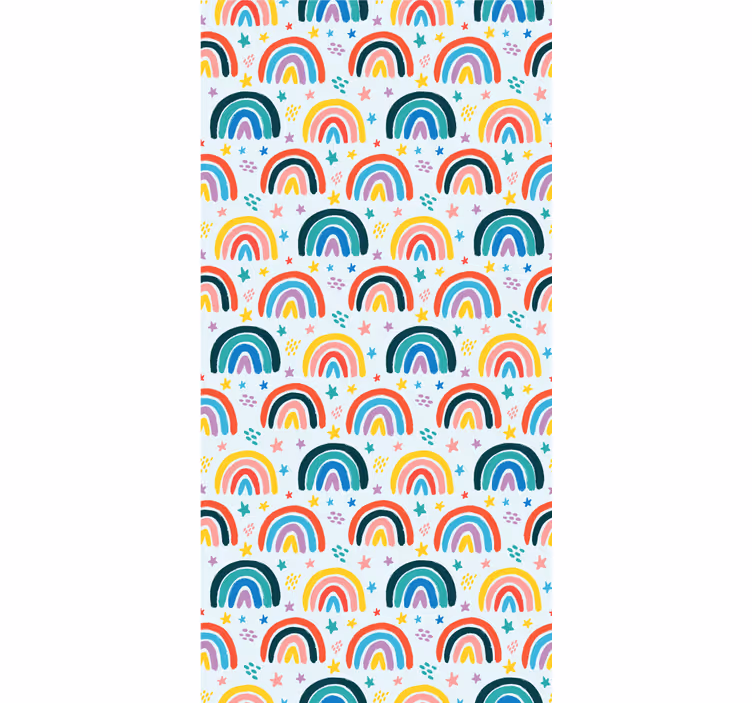 Rainbow Butterfly Collage wallpaper childrens room - TenStickers