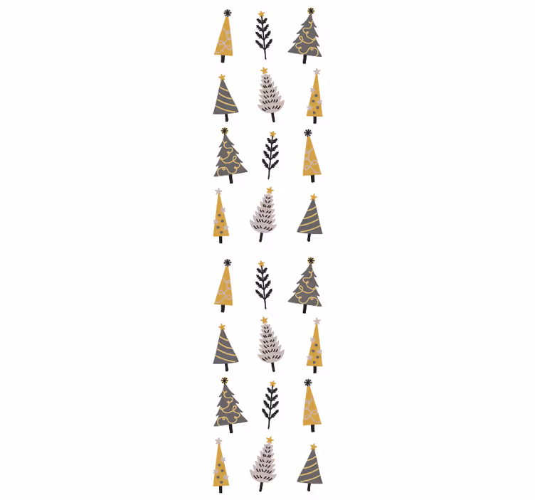 Holiday Tree Pattern holiday christmas wallpaper - TenStickers