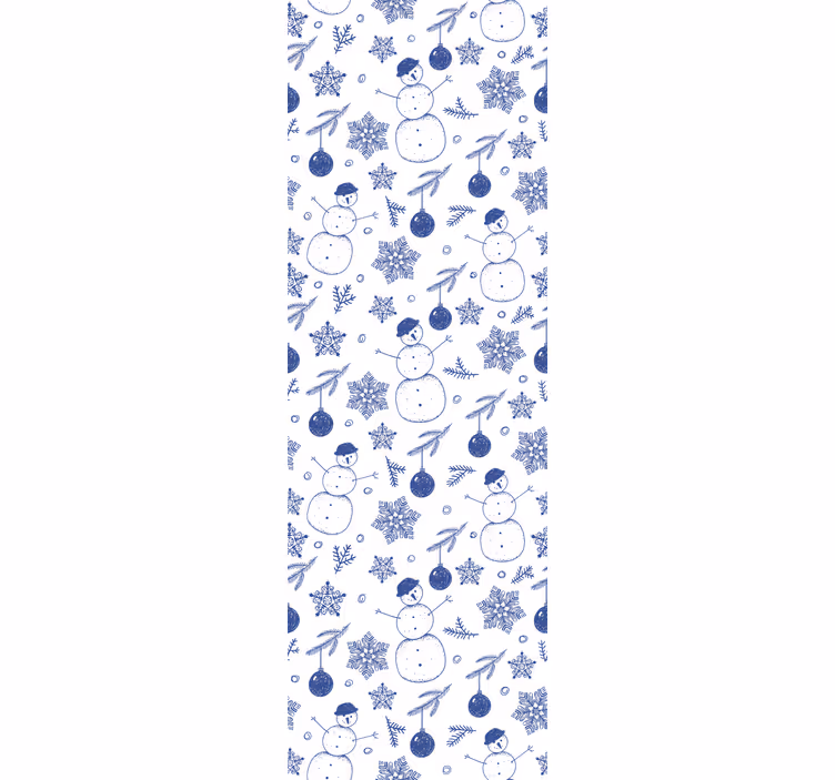 Holiday Snowmen Pattern holiday christmas wallpaper - TenStickers