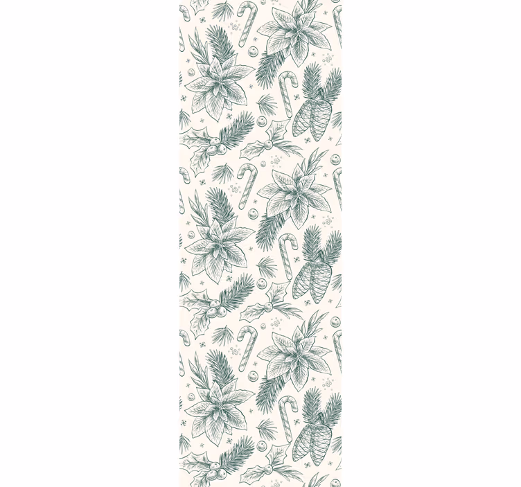 Holiday Botanical Motif holiday christmas wallpaper - TenStickers