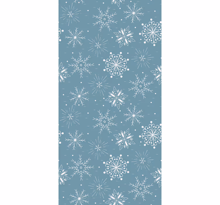 Snowflakes Motif holiday christmas wallpaper - TenStickers