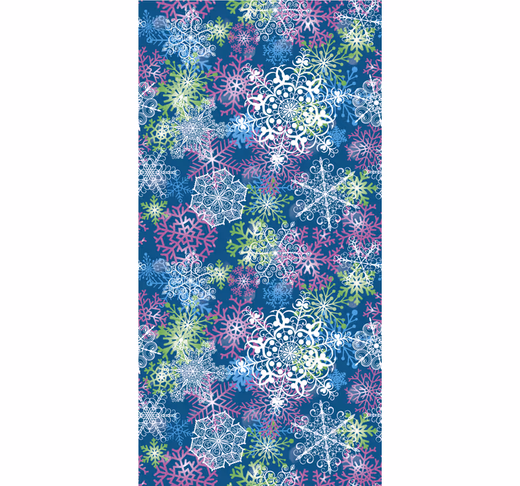 Snowflake Ensemble holiday christmas wallpaper - TenStickers