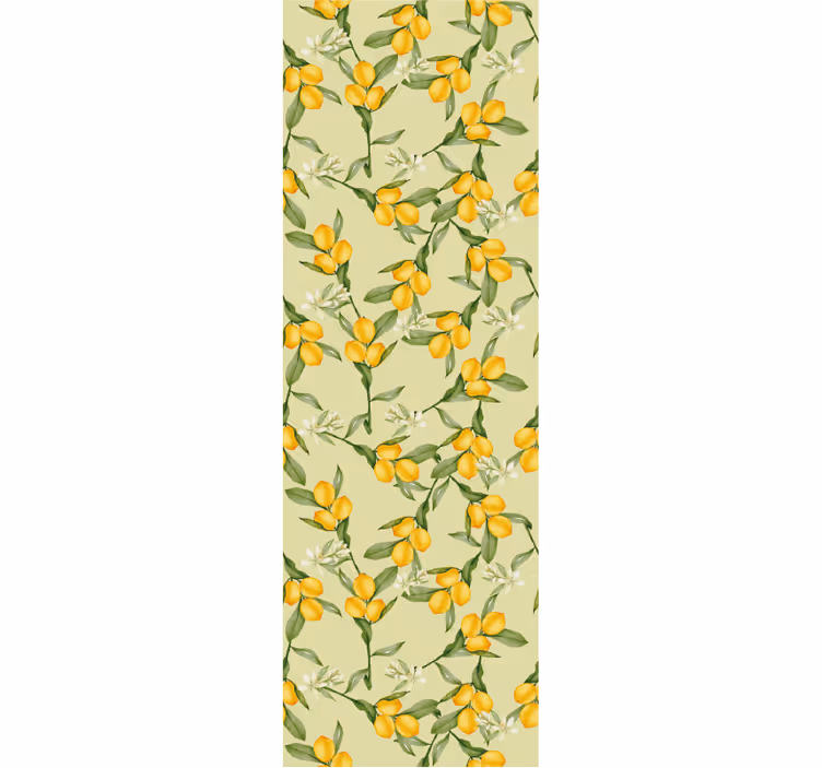 Citrus Floral Imagery flowers wallpaper - TenStickers