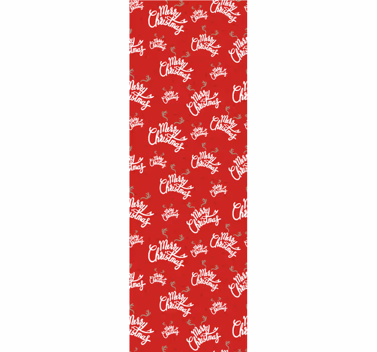 Festive Script Motif holiday christmas wallpaper - TenStickers
