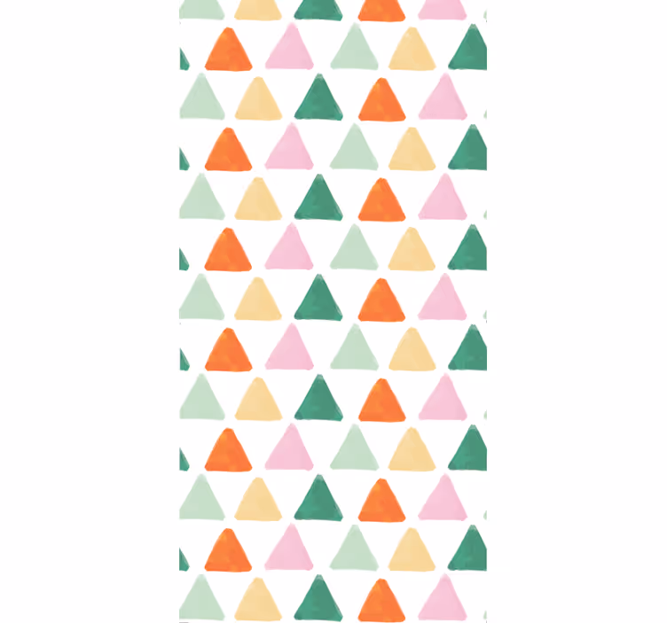 Colorful Triangular Pattern wallpaper geometric - TenStickers