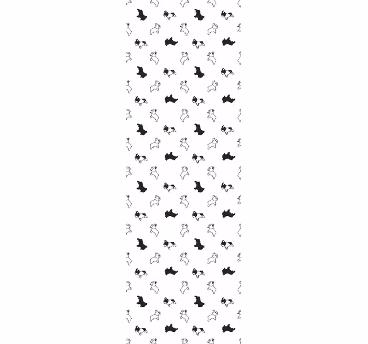 Puppy Sketches Pattern cute dog wallpaper - TenStickers