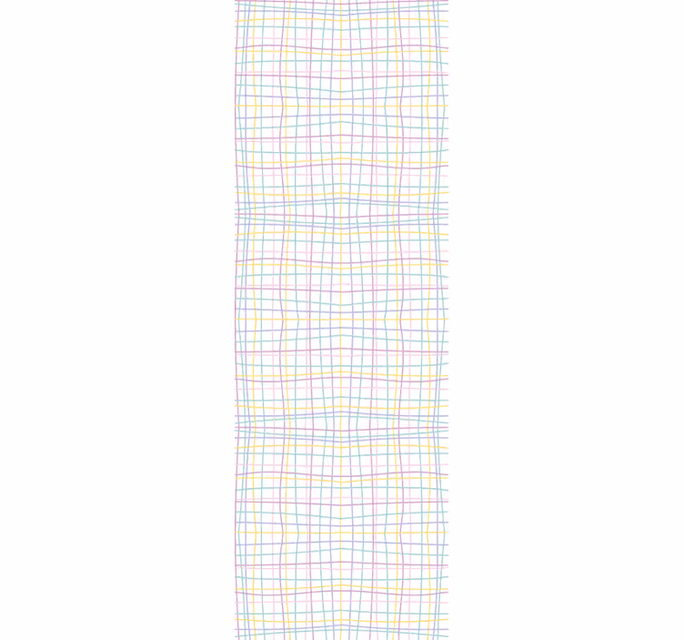 Pastel colours cute grid pattern kids wallpaper - TenStickers