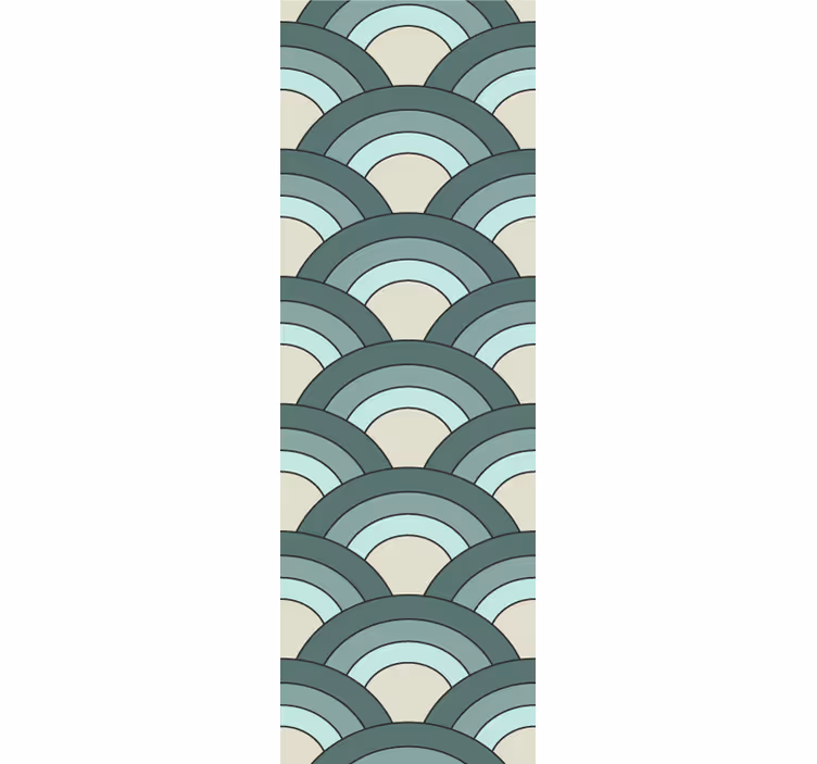 Semicircle Patterns wallpaper geometric - TenStickers