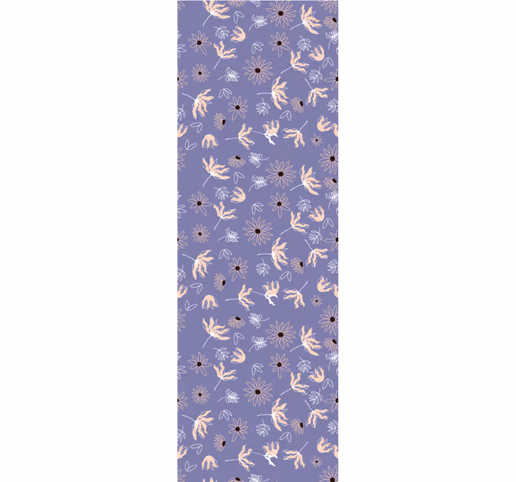 Floral Leafy Pattern flowers wallpaper - TenStickers