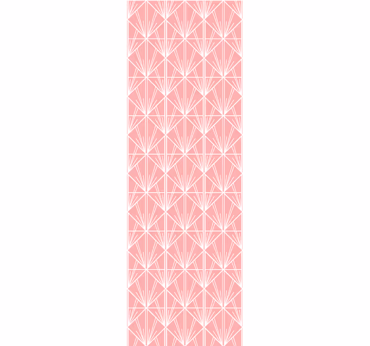 Modern art pink and white triangle wallpaper - TenStickers
