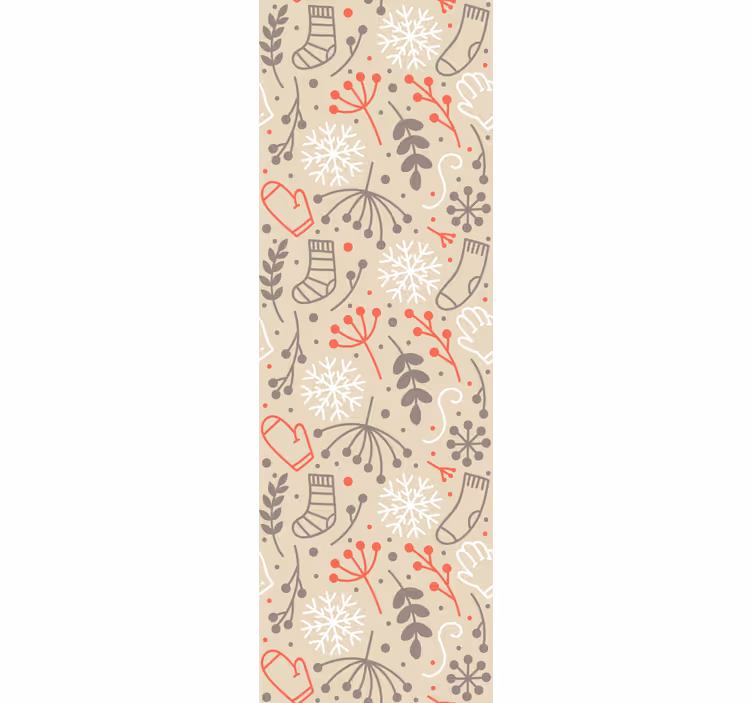 Festive Patterns holiday christmas wallpaper - TenStickers