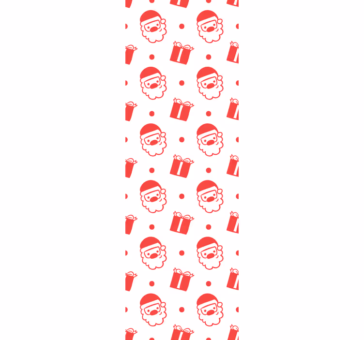 Santa Festive Motif holiday christmas wallpaper - TenStickers