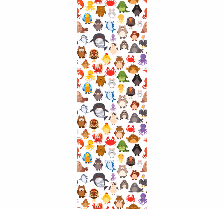 Animal Characters Fusion animals wallpaper - TenStickers