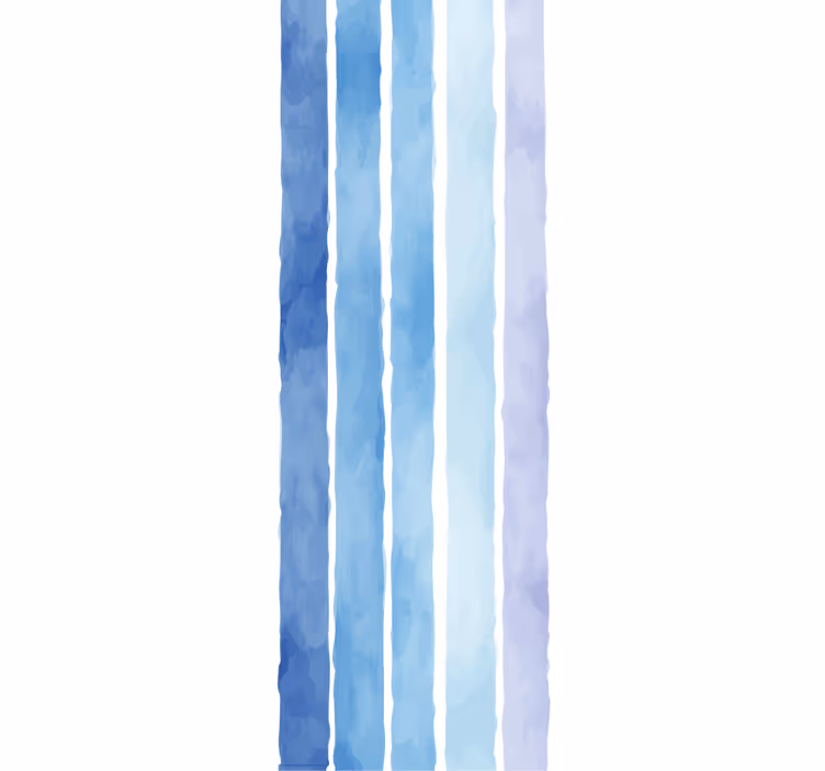 Vertical Watercolor Stripes bathroom wallpaper - TenStickers