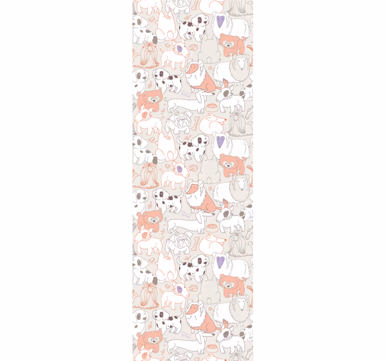 Playful Puppies Mural animals wallpaper - TenStickers