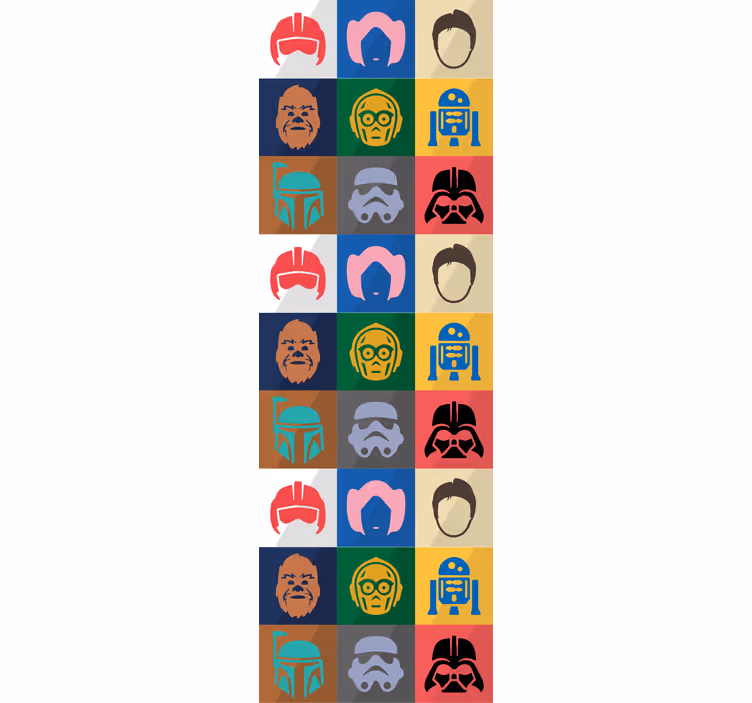 Iconic Character Grid art wallpaper - TenStickers