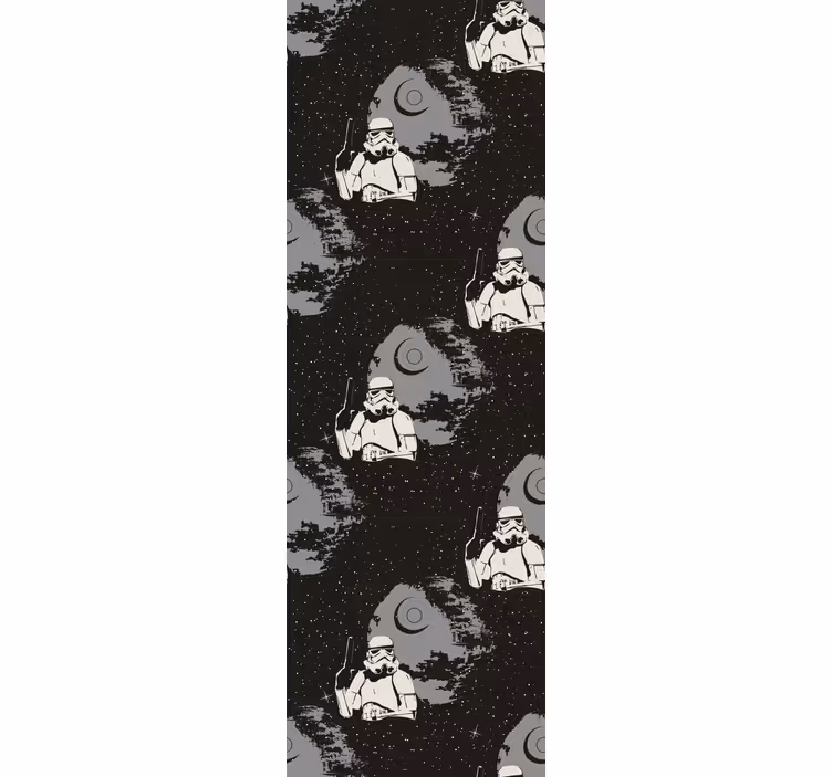 Typical white troop pattern Teen room wallpaper - TenStickers