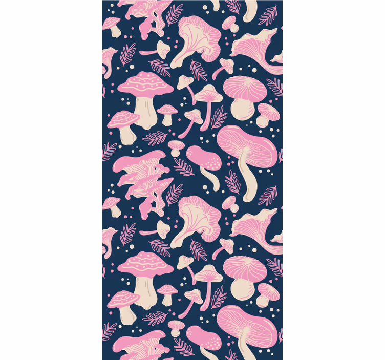 Colorful Fungi Pattern nature wallpaper - TenStickers