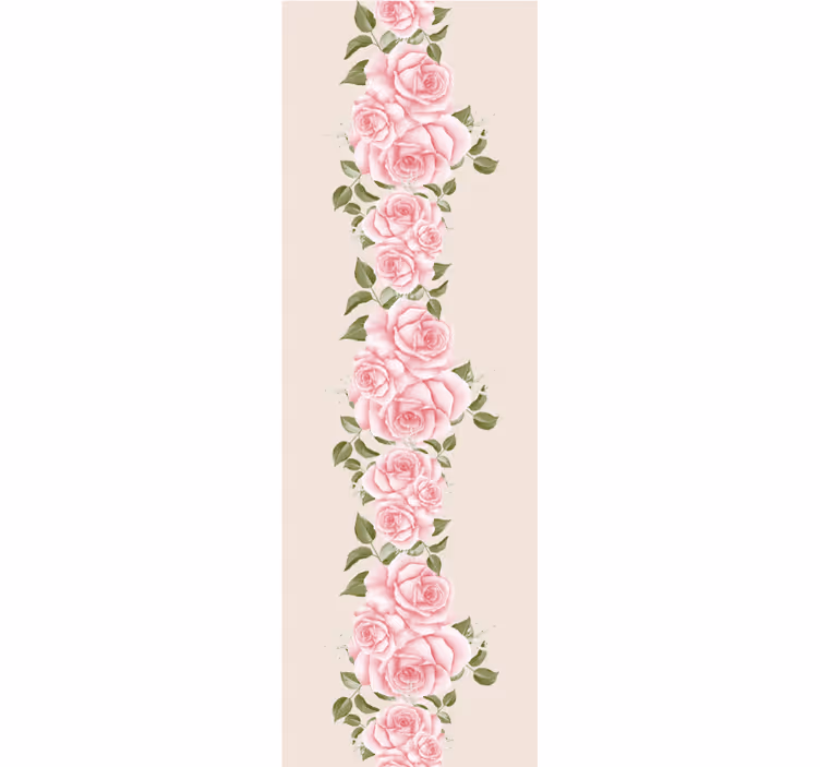 Floral Stripe Accent flowers wallpaper - TenStickers