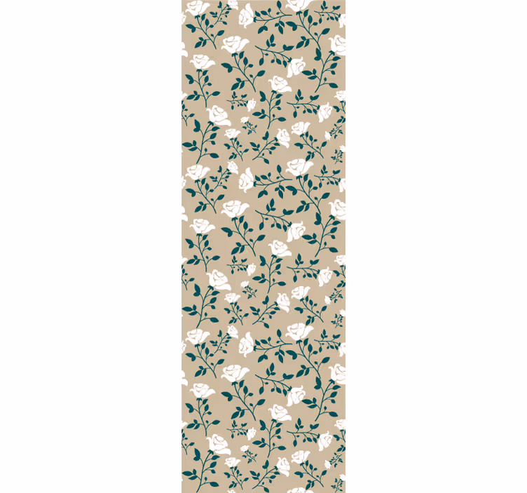 Subtle bloom pattern flowers wallpaper - TenStickers