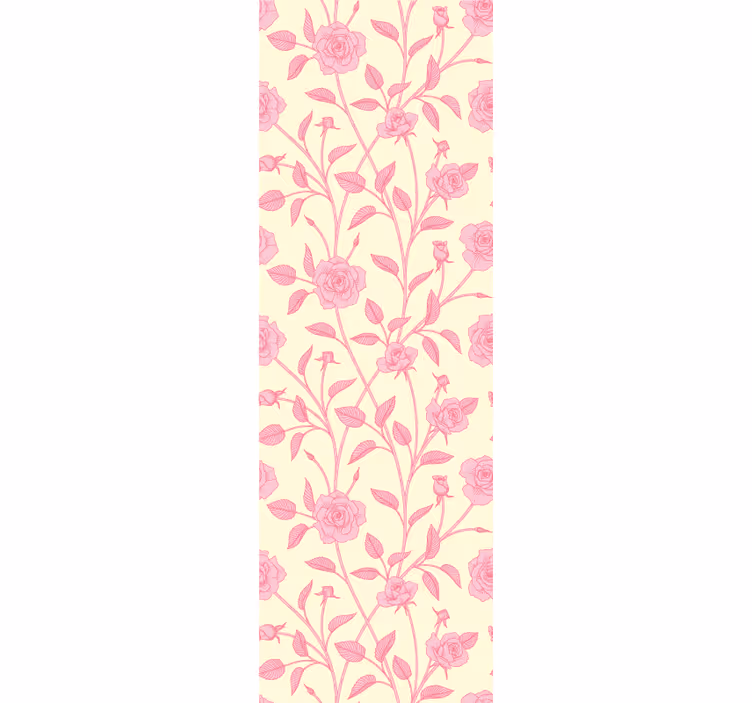 Charming floral arrangement entrance wallpaper - TenStickers