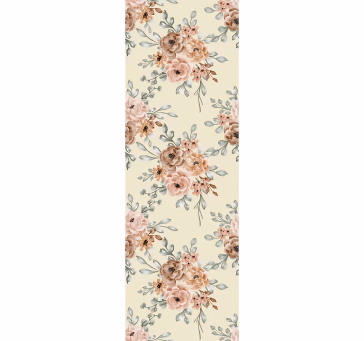 Botanical composition living area wallpaper - TenStickers