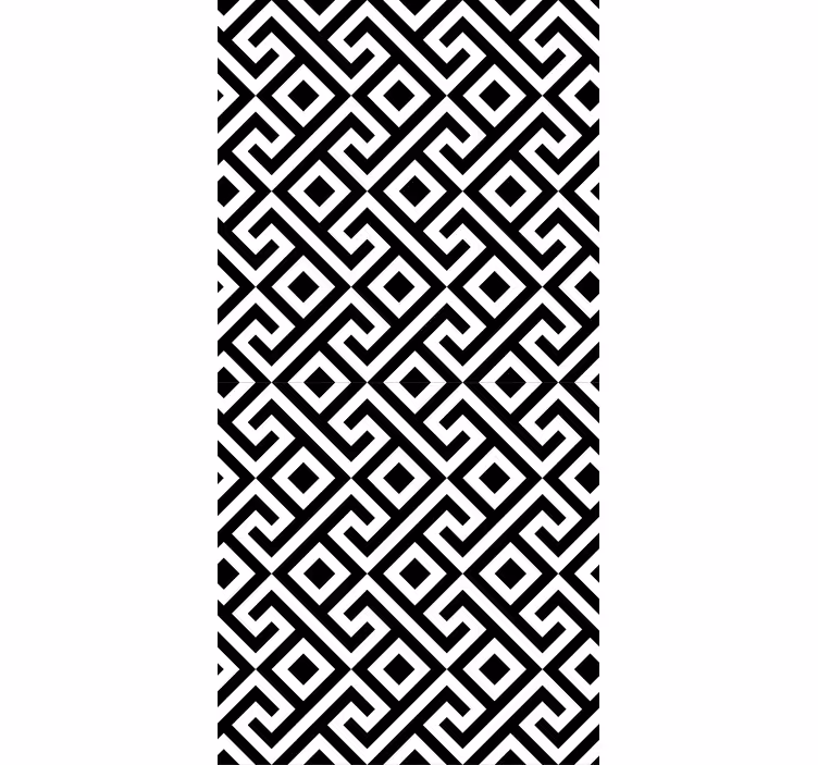 Intricate Black and White Design wallpaper geometric - TenStickers
