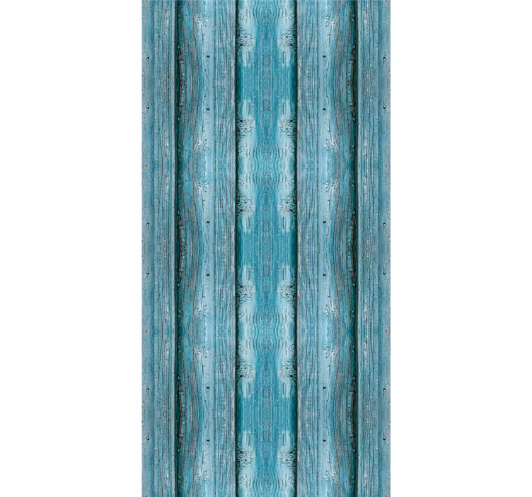 Blue wood texture effect wallpaper - TenStickers