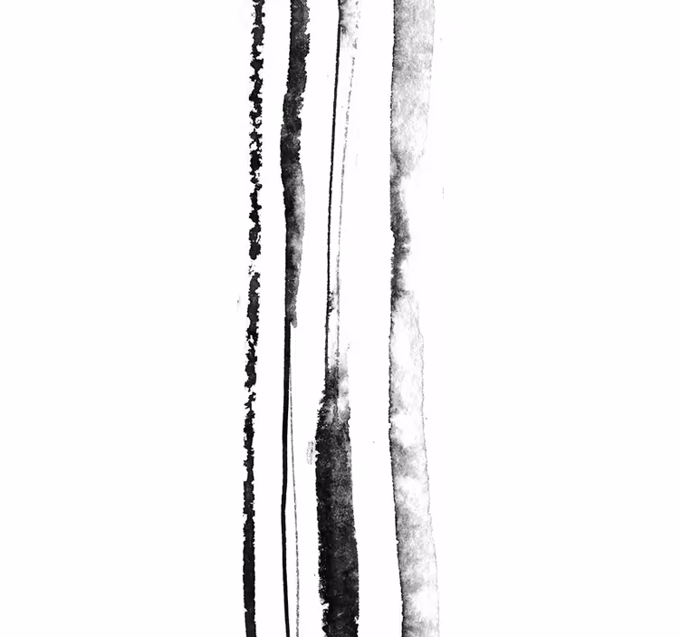 Organic black and white pattern wallpaper vertically striped - TenStickers
