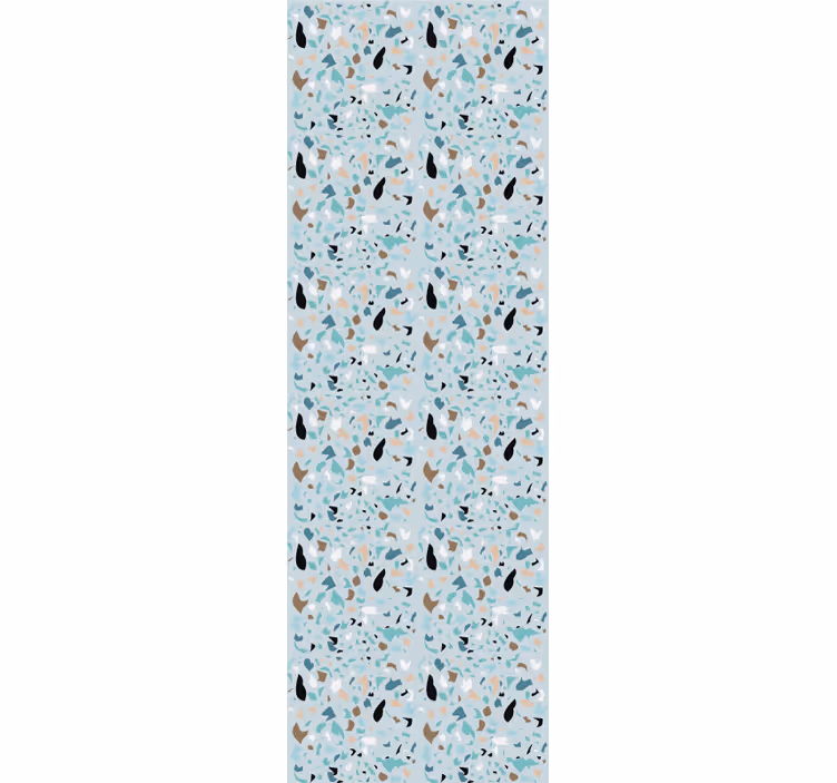Light blue terrazzo effect wallpaper for dining area - TenStickers