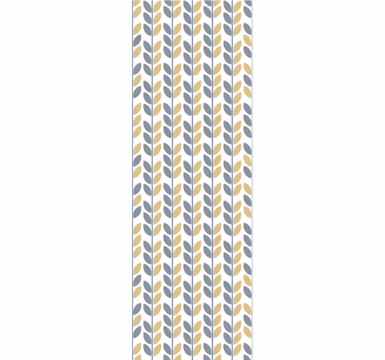 Vertical stylish pattern leaves wallpaper - TenStickers