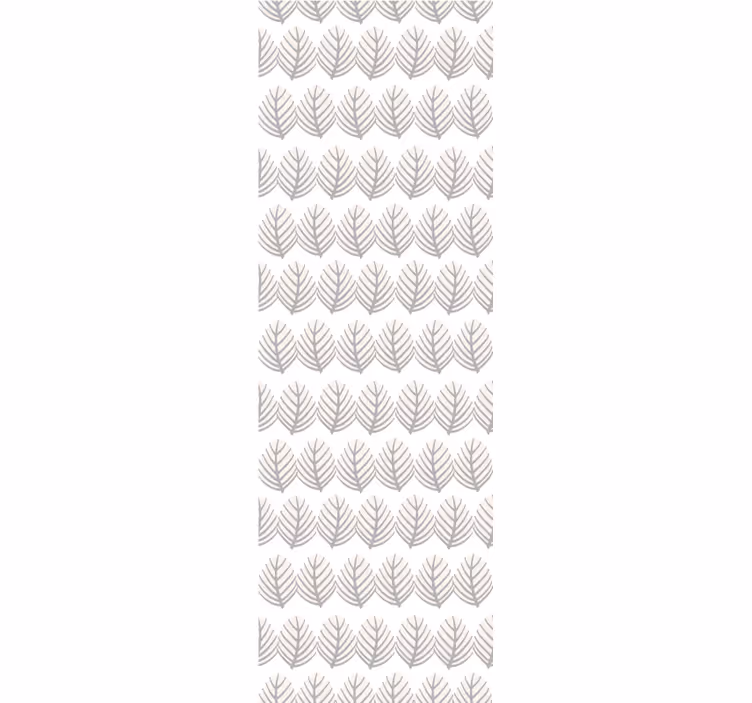 Simple gray pattern leaves wallpaper - TenStickers