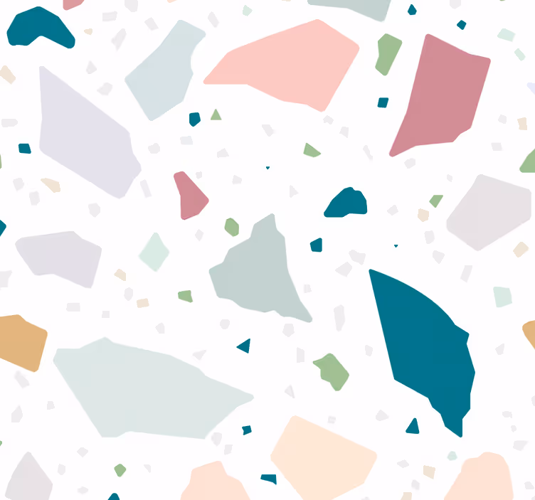 Colorful geometric terrazzo kitchen wallpaper - TenStickers