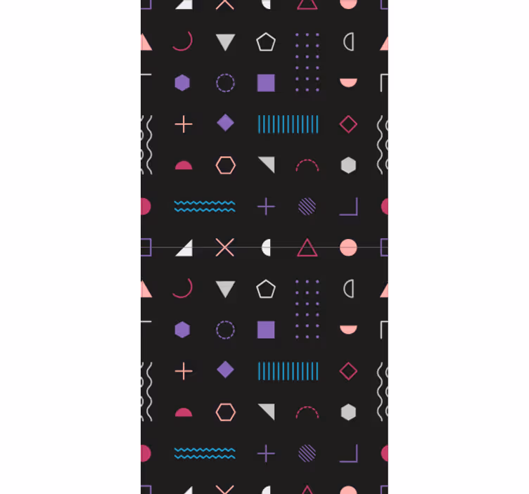 Colorful Shapes wallpaper geometric - TenStickers
