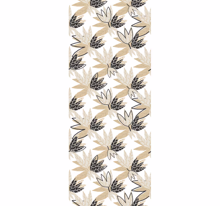 Leafy Botanical Design leaves wallpaper - TenStickers